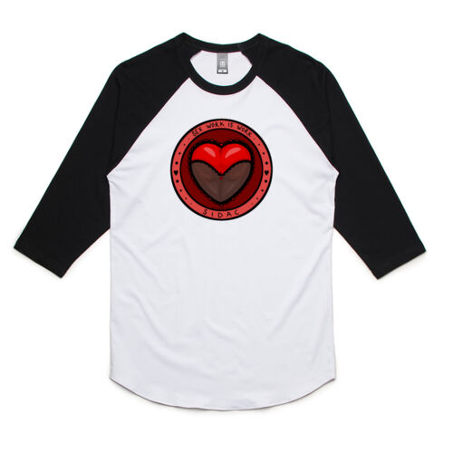 'Sex Work Is Work' Unisex 3/4 Raglan Tee (no text) Thumbnail