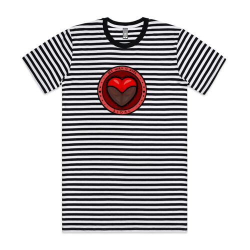 'Sex Work Is Work' Unisex Striped Tee (no text) Thumbnail