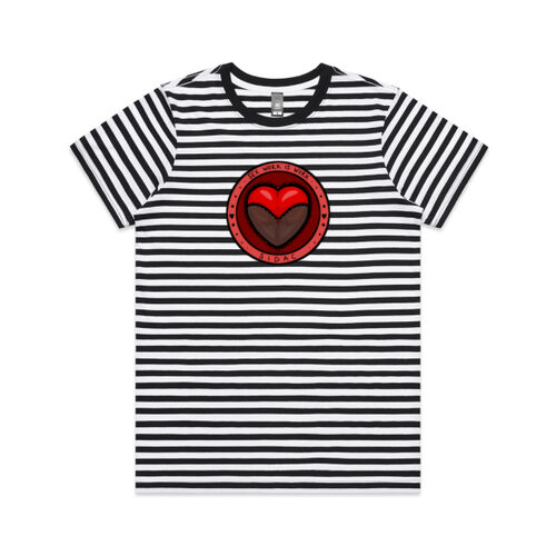 'Sex Work Is Work' Women's Striped Tee (no text) Thumbnail