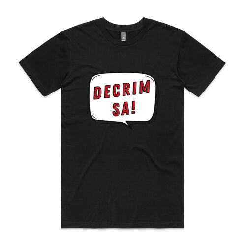 Decrim SA! Unisex Staple Tee (white text) Thumbnail