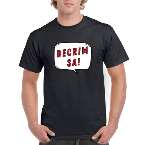 Decrim SA! Unisex Cotton Tee (white text) Thumbnail