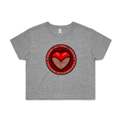 'Sex Work Is Work' Crop Tee (no text) Thumbnail