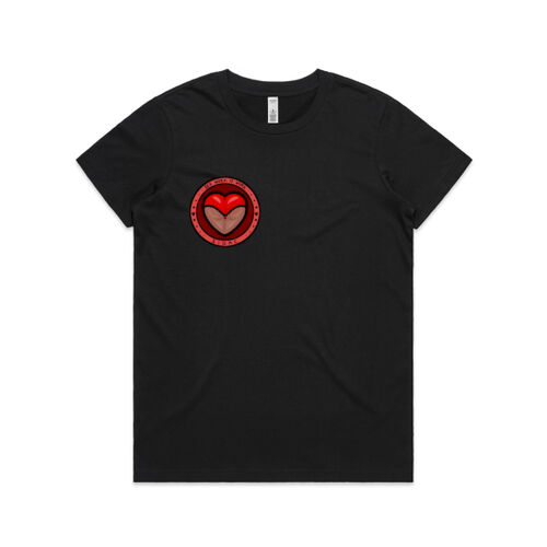 'Sex Work is Work' + Decrim SA! Women's Basic Tee (white text) Thumbnail