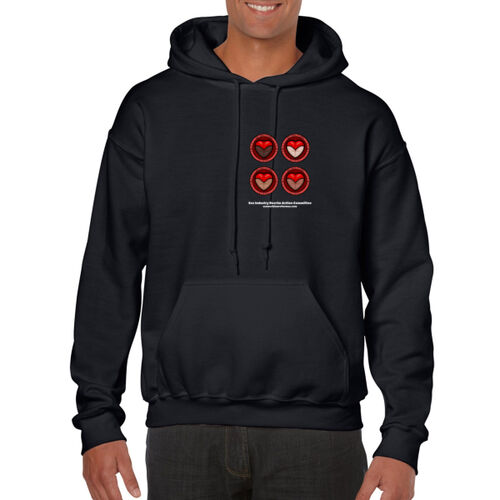 'Sex Work is Work' Series Unisex Hooded Sweatshirt (white text) Thumbnail