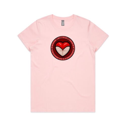 'Sex Work is Work' + 'Decrim SA!' Women's Maple Tee (black text)   Thumbnail